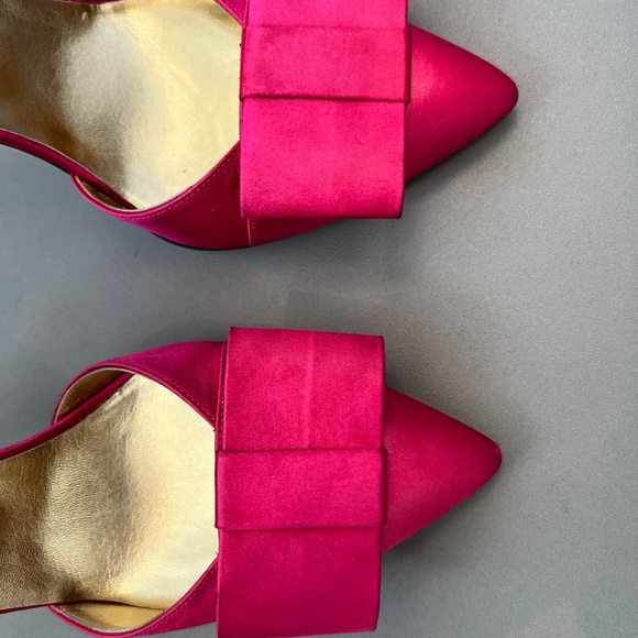 Hot Pink Walter Steiger Paris Satin Heels. - Picture 9 of 12